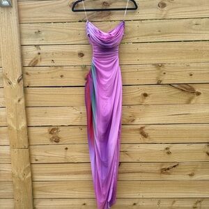 Baobab Collection Strapless Pink and Purple Dress